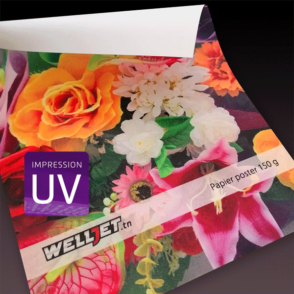 Papier poster backlight 150 g, impression UV