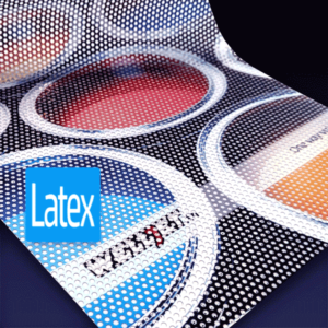 Autocollant perforé / One way vision, impression Latex