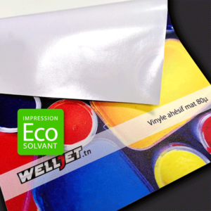 Vinyle autocollant 80 µ, impression ecosolvant