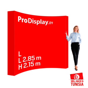 Stand parapluie textile courbe (incurvé) - L